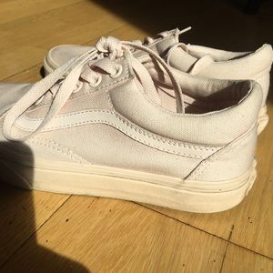Baby Pink Vans Mono Canvas Old Skool